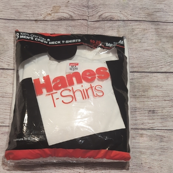 Hanes Other - Hanes Vintage Crew Neck 100% Cotton T-shirts Preshrunk 1987 Size M